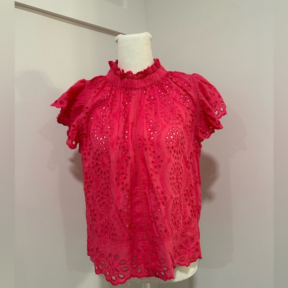 Jennifer & Grace Pink Eyelet Blouse | Poshmark