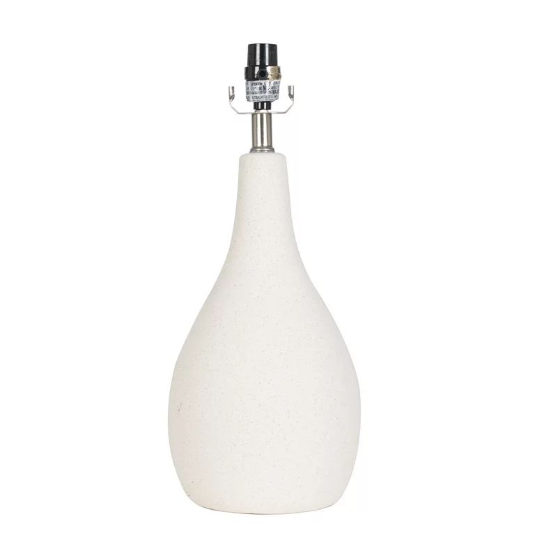 Better Homes & Gardens White Texture Tear Drop 19" Table Lamp with LED Included | Walmart (US)