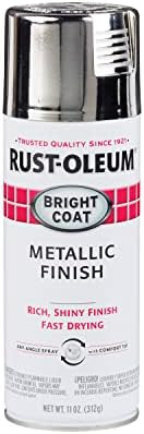 Rust-Oleum 7718830 Stops Rust Bright Coat Metallic Spray Paint, 11 Ounce (Pack of 1), Chrome | Amazon (US)