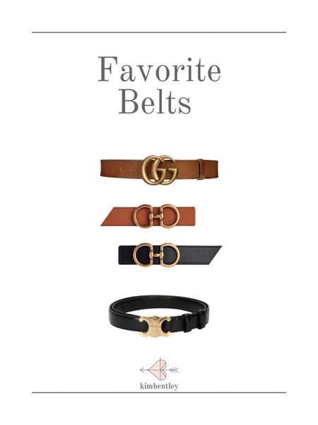 Belts that are in trend for Fall. 
Colors perfect for the season; black, brown, and camel. 
kimbentley, Gucci belt, Celine belt, Edited pieces reversible belt, fall outfit, designer belt

#LTKstyletip #LTKSeasonal #LTKworkwear