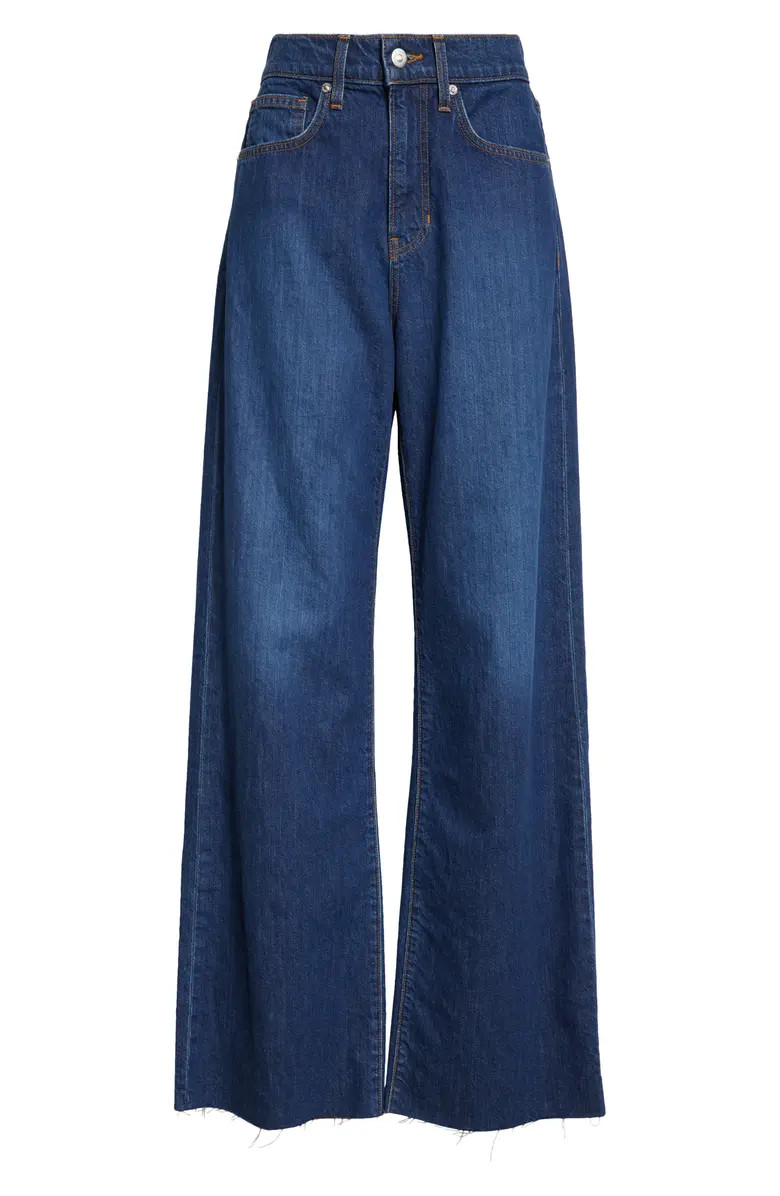 Taylor Raw Hem High Waist Wide Leg Jeans | Nordstrom