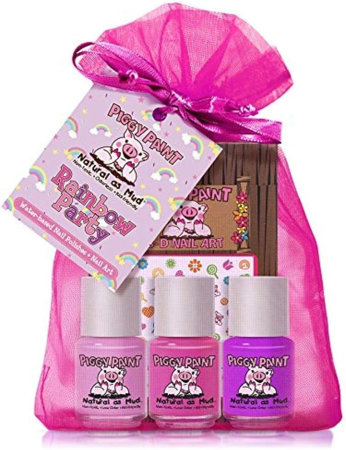 Piggy Paint - 100% Non-Toxic Girls Nail Polish, Safe, Chemical Free, Low Odor for Kids - 3 Polish... | Amazon (US)