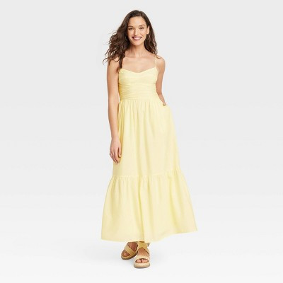 Women's Maxi Sundress - Universal Thread™ Yellow L | Target