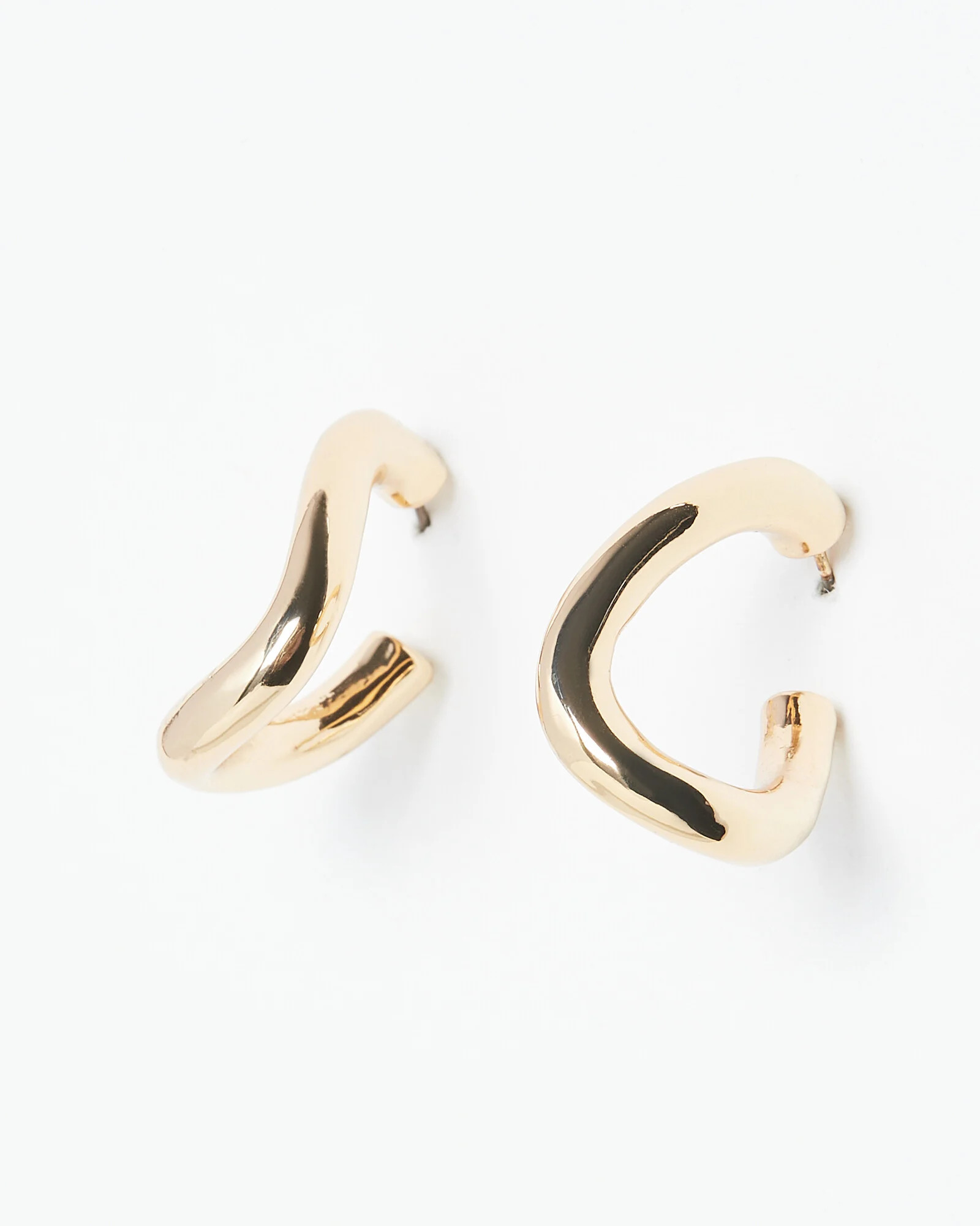 Aelia Gold Warped Hoop Earrings | Oliver Bonas IE | Oliver Bonas (Global)