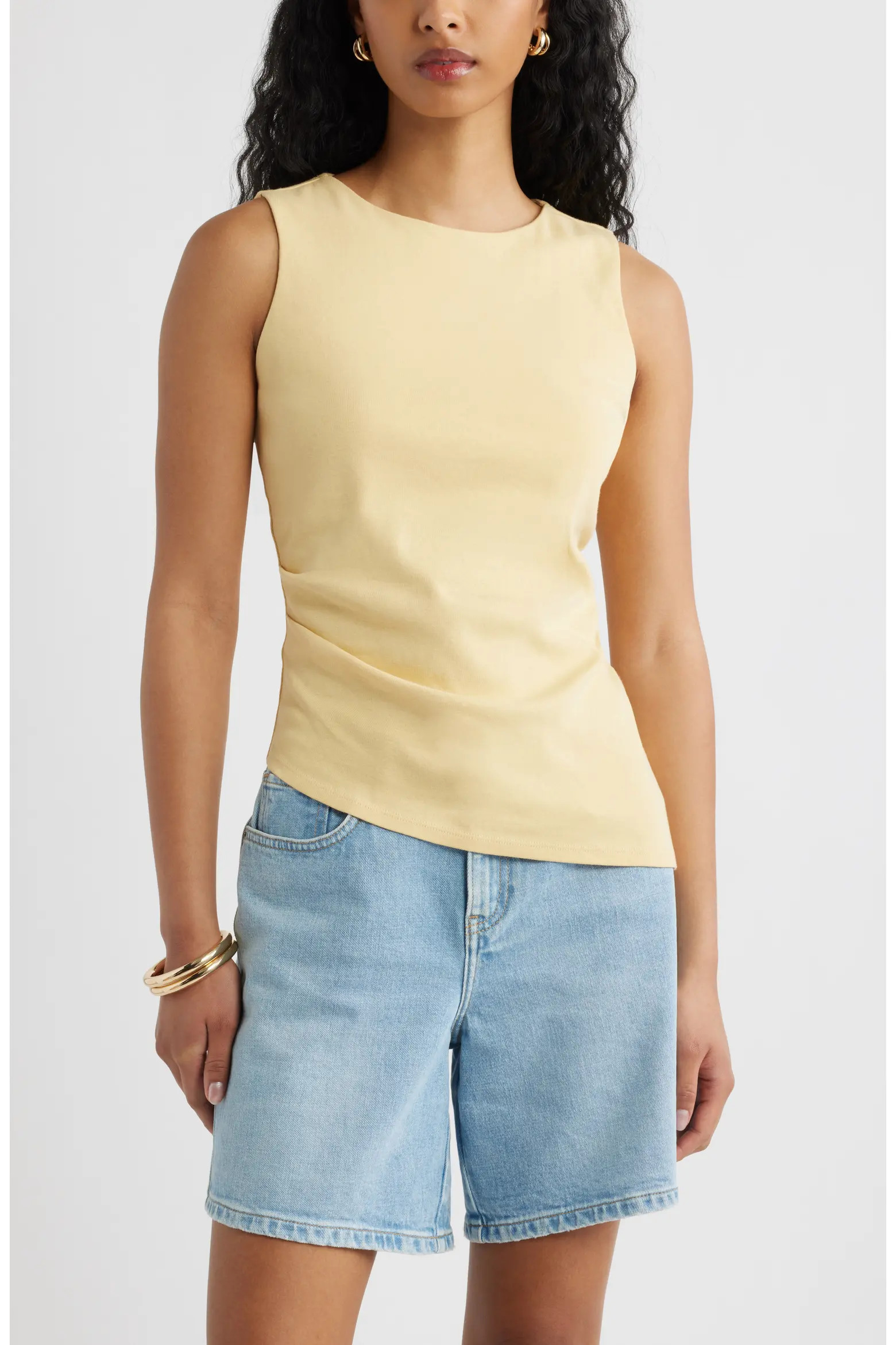 Asymmetric Rib Cotton Tank (Women) | Nordstrom | Nordstrom