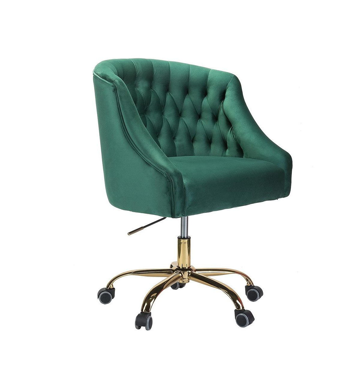 Hulala Home Modern Cute Velvet Desk Chair with Gold Base for Living Room,Bedroom - Green | Macy's
