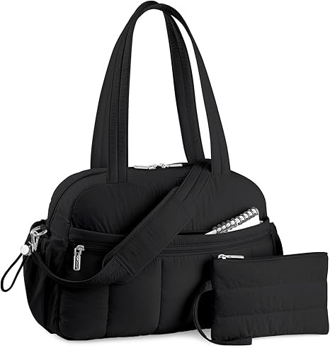 TOPDesign Travel Duffel Bag for Women, Puffer Gym Bag Sports Tote with Wet Pocket, Carry On Weeke... | Amazon (US)