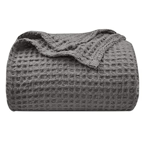 PHF Ultra Soft Waffle Weave Blanket Twin Size 66"x 90"- Washed Lightweight Breathable Cozy Woven Blanket for Bed - Aesthetic Decor for Couch Bedding Sofa Home Car - Grey | Amazon (US)