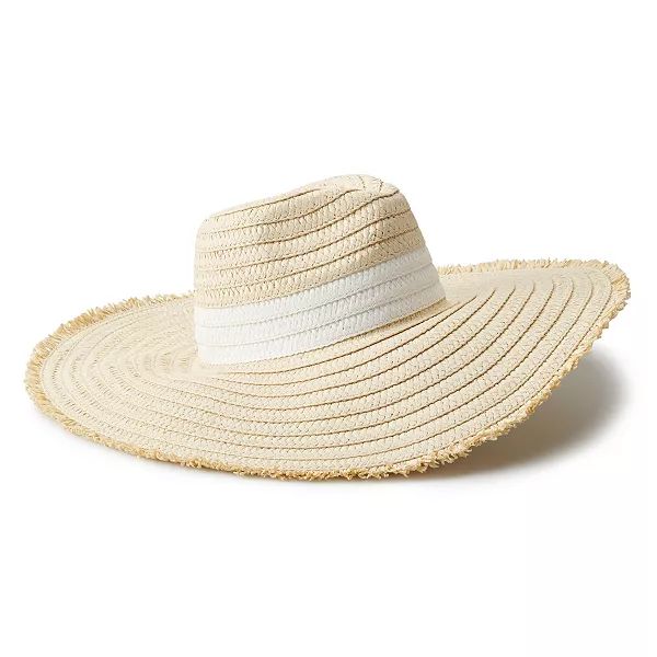 Women's SONOMA Goods for Life® Wide Brim Fringed Panama Hat | Kohl's