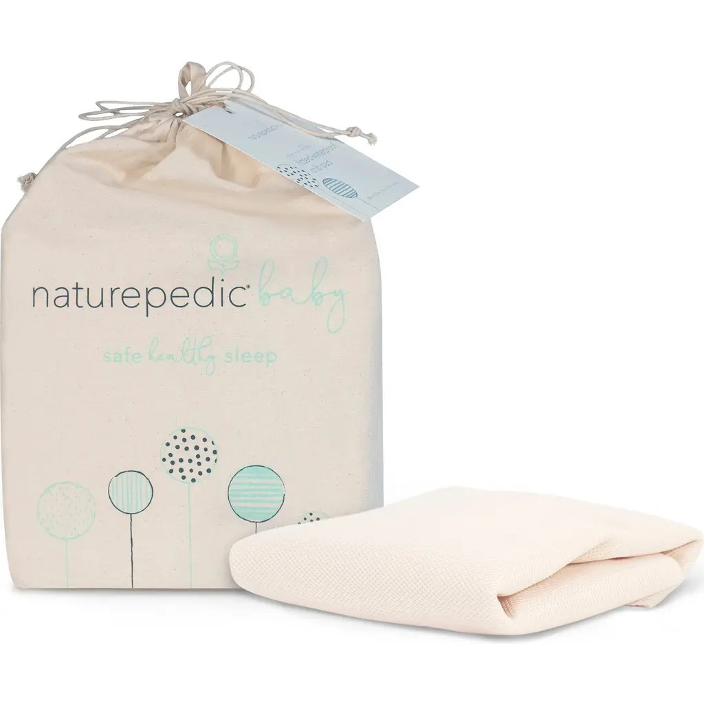 Naturepedic Organic Cotton Breathable Waterproof Fitted Crib Protector Pad in Natural at Nordstrom | Nordstrom