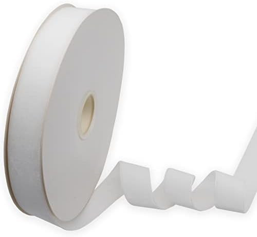 KLTRIBBON Nylon Velvet Ribbon Single Faced,1 Inch X 25Yards Spool (White) | Amazon (US)