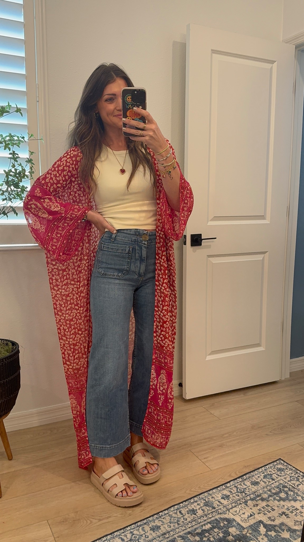 What I wore to church today 🥰😍 medium in my fave amazon tanks // 25/0 jeans — I went down a size from my true 2.. they are VERY stretchy and soooo comfortable!!! Get 20% off of the jeans thru the 10th with code ANTHRO20!!

Spring outfit
Spring transition 