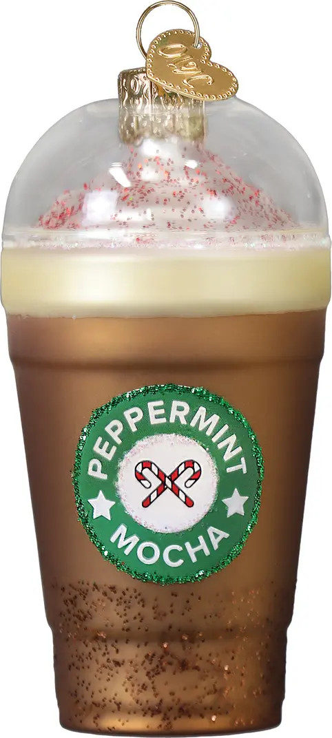 Old World Christmas Peppermint Mocha Glass Ornament | Nordstrom | Nordstrom