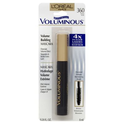 L'OrÃ©al® Voluminous® Waterproof Volume Building Mascara in Black | Bed Bath & Beyond