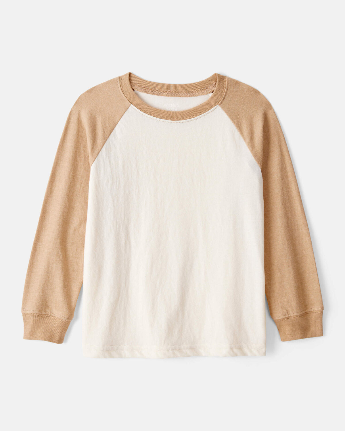 Toddler Boy Long-Sleeve Raglan Tee - Tan | Carter's Inc