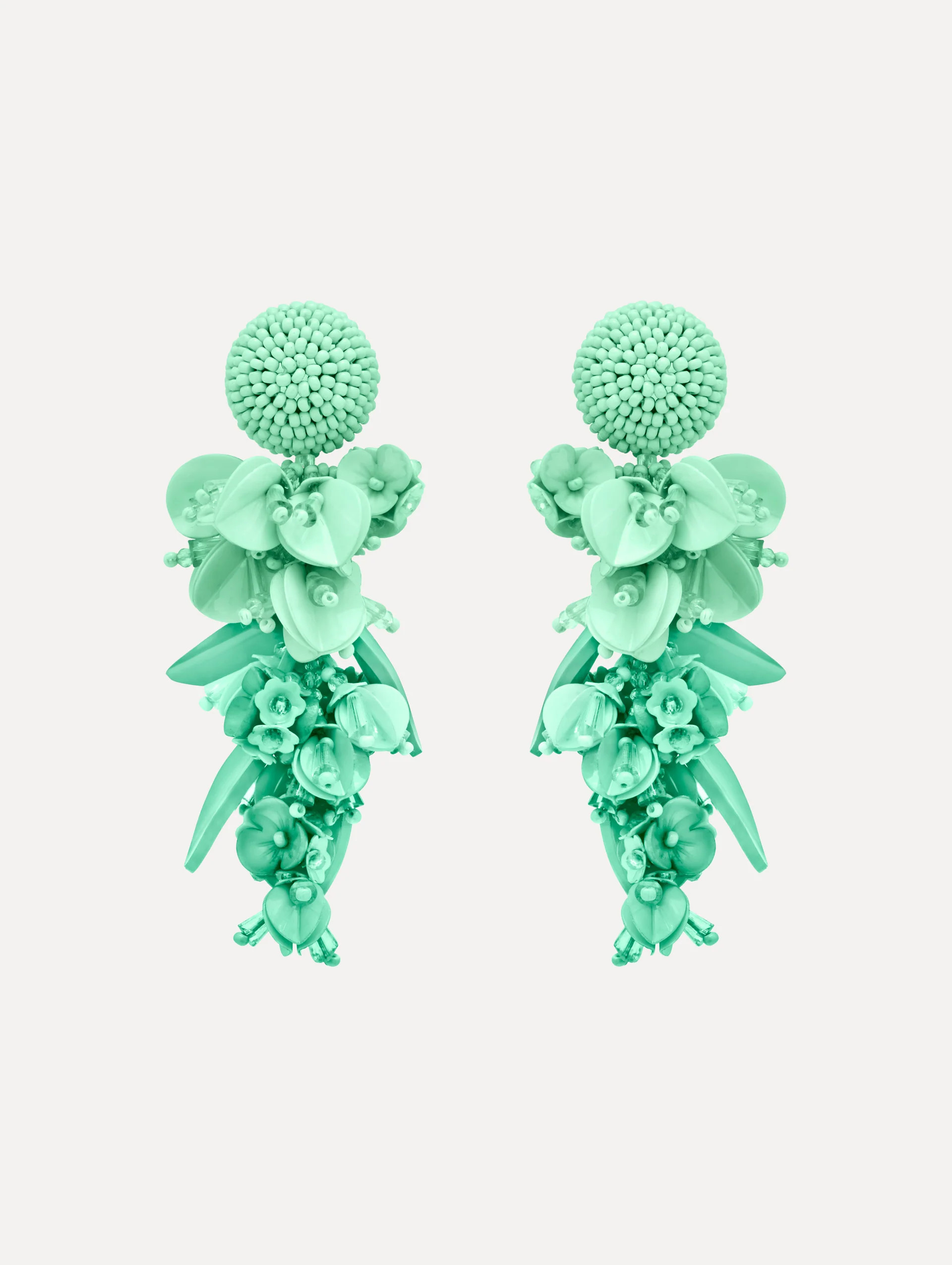 Cascading Petal Drop Clip-On Earrings | Oscar de la Renta