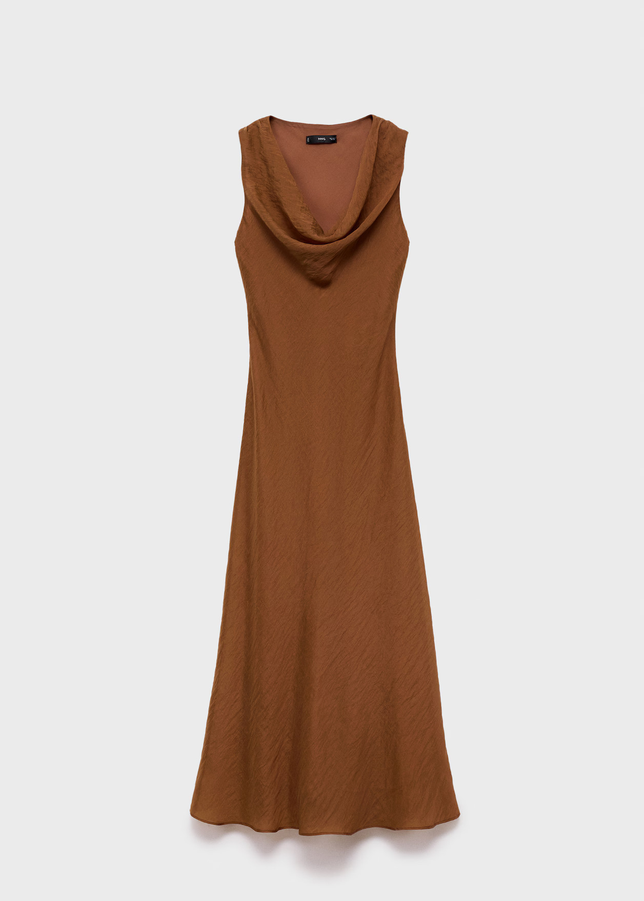 Draped neck lyocell dress - Women | MANGO United Kingdom | MANGO (UK)