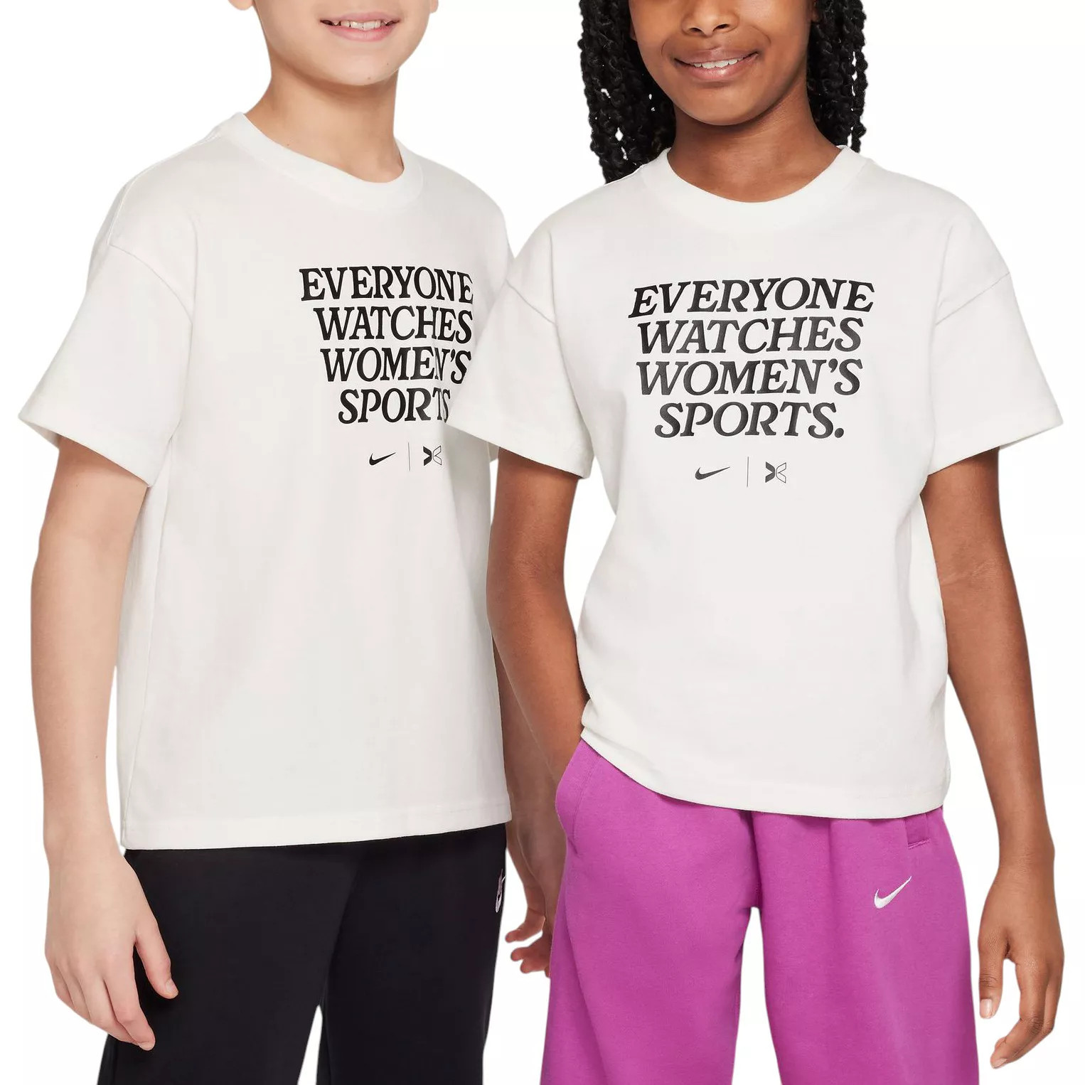 Nike Kids' Sportswear Everyone Watches Women's Sports Graphic T-Shirt, Medium, Noir | DICK'S Sporting Goods
