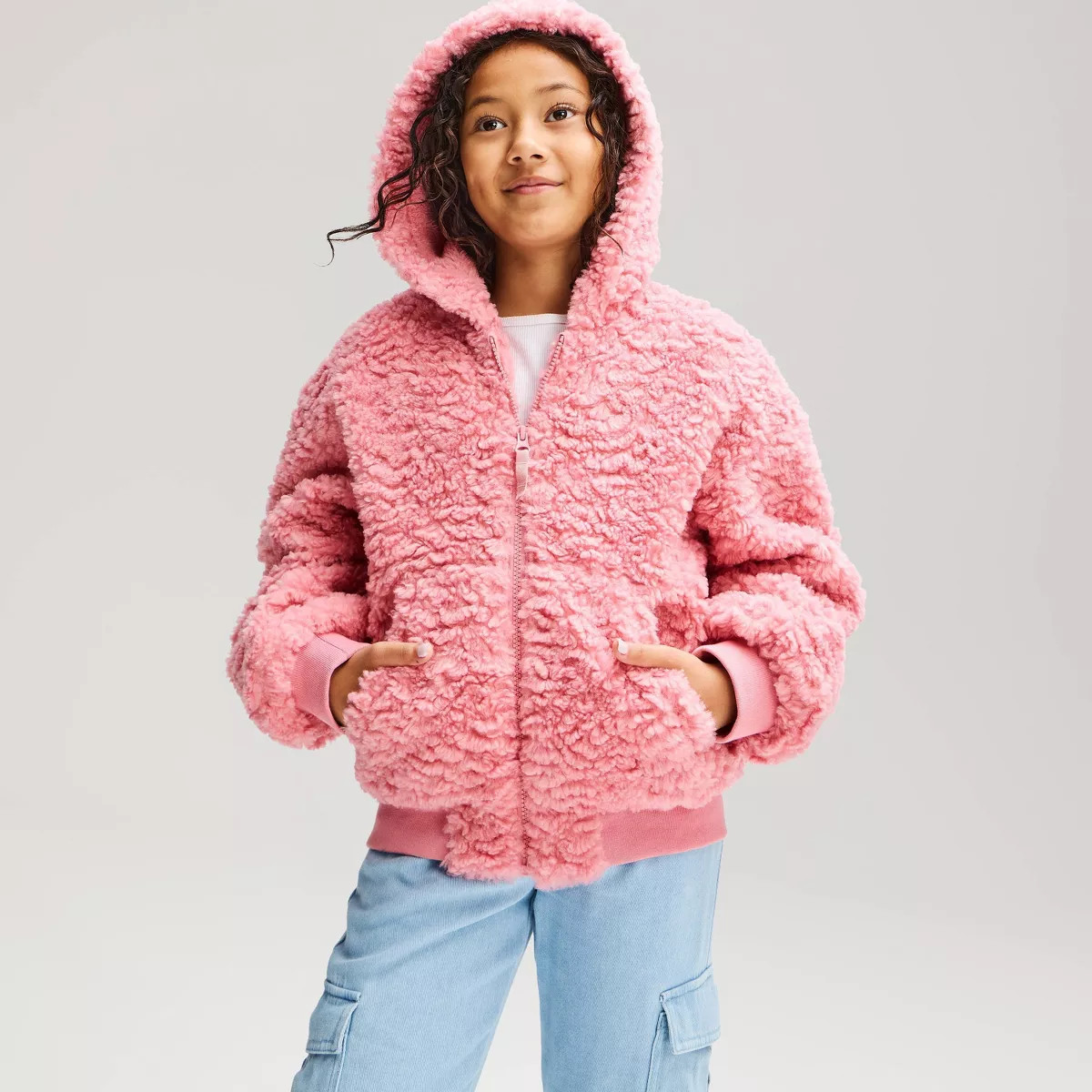 Girls' Cozy Bomber Jacket - Cat & Jack™ Black XL | Target