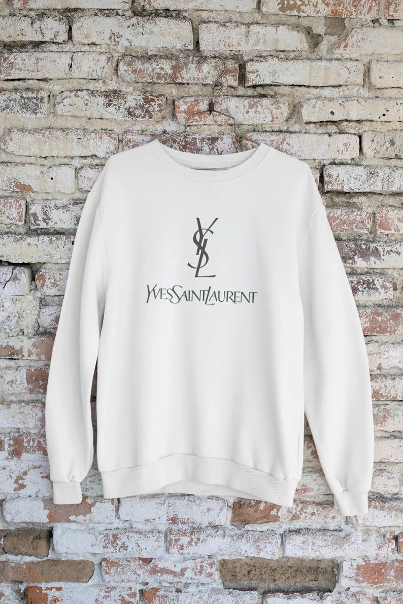 Customized Sweatshirt | Adult trendy YSL crewneck sweatshirt | Designer Inspired Sweatshirt | Lux... | Etsy (US)