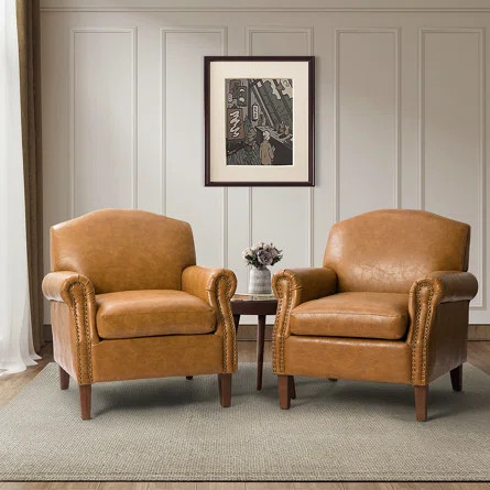 31" W Faux Leather Armchair | Wayfair North America