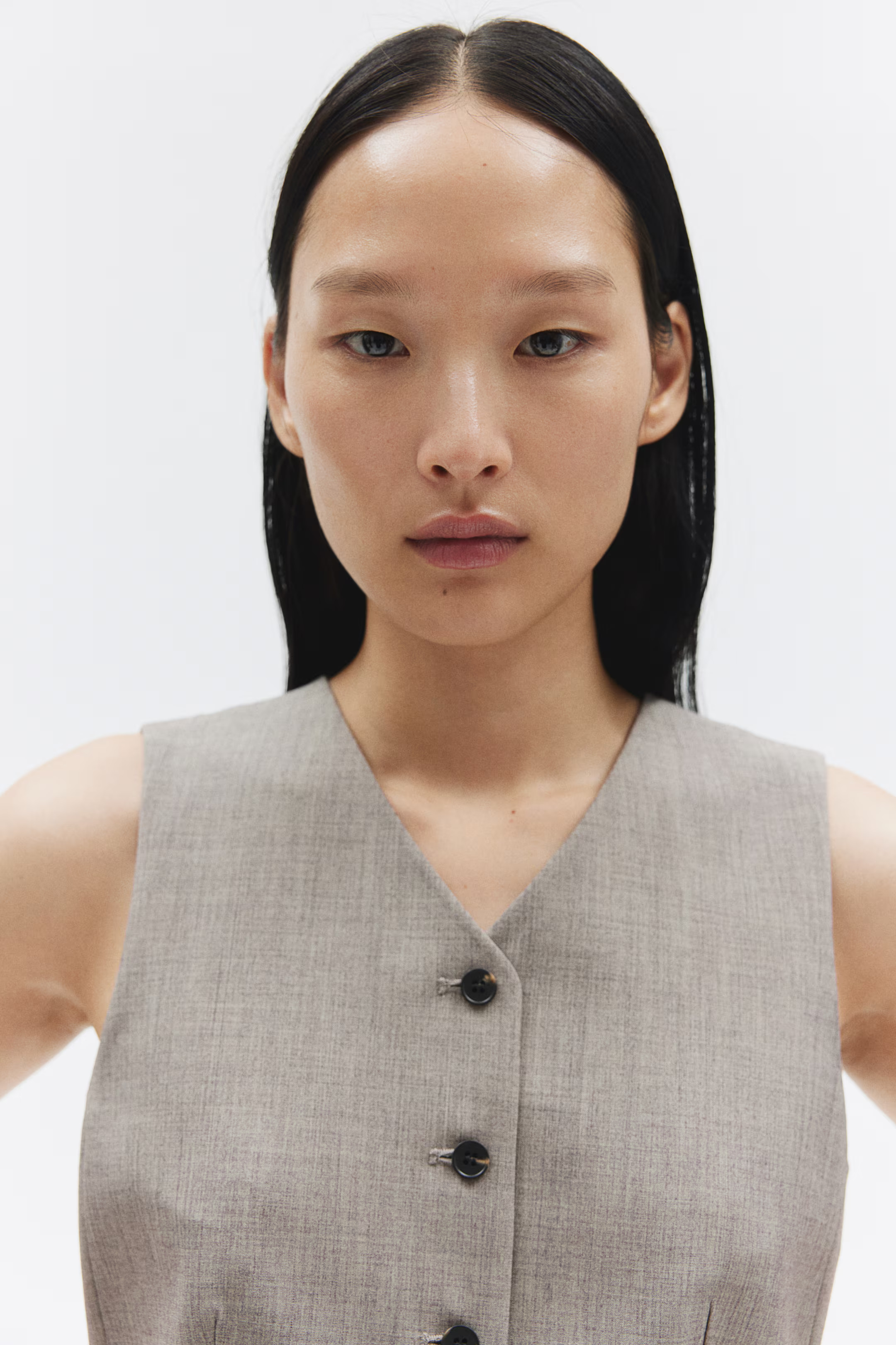 Tailored Suit Vest - Taupe - Ladies | H&M US | H&M (US + CA)