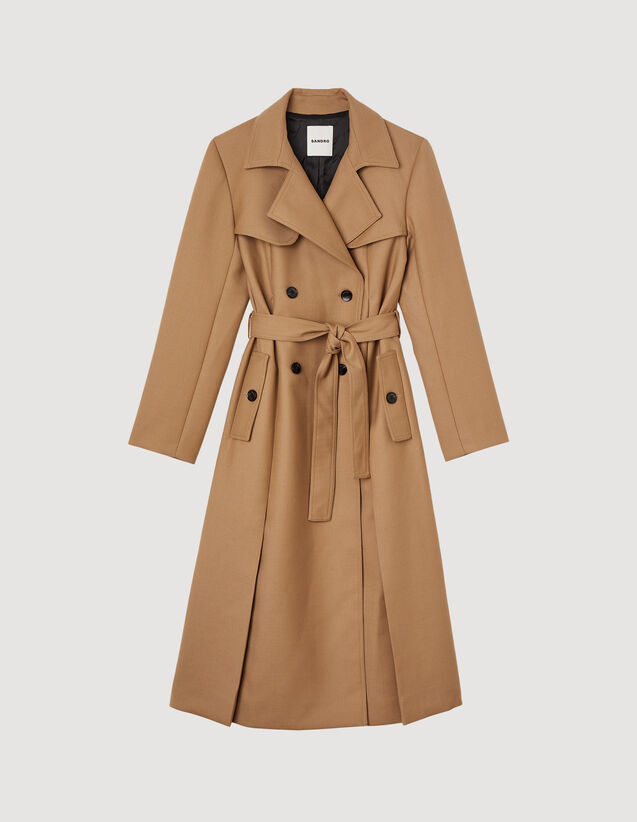 Long trench-style coat | Sandro-Paris US