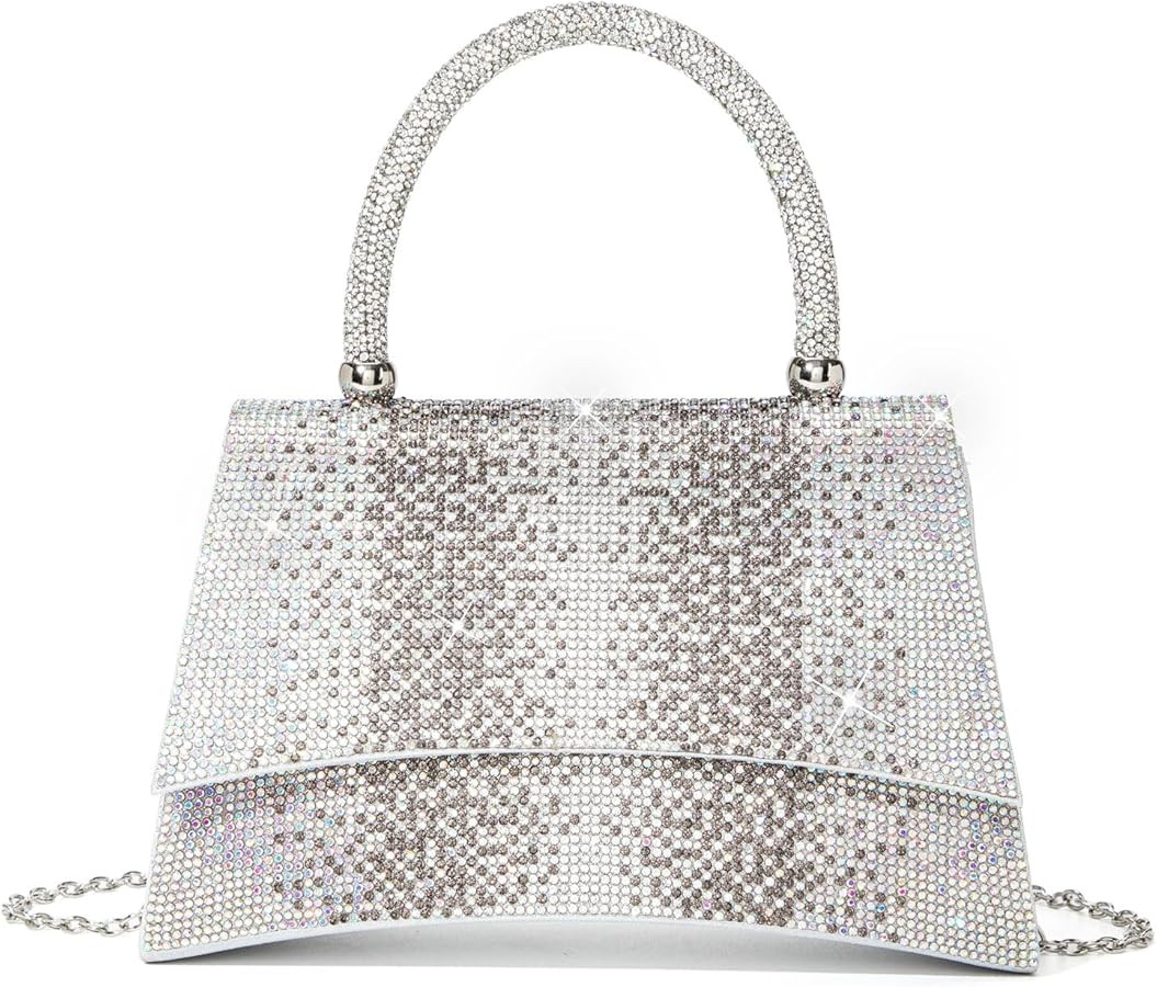 Rhinestones Clutch Purse for Women Sparkly Shoulder Bag and Handbags for Wedding Party Evening Cr... | Amazon (US)