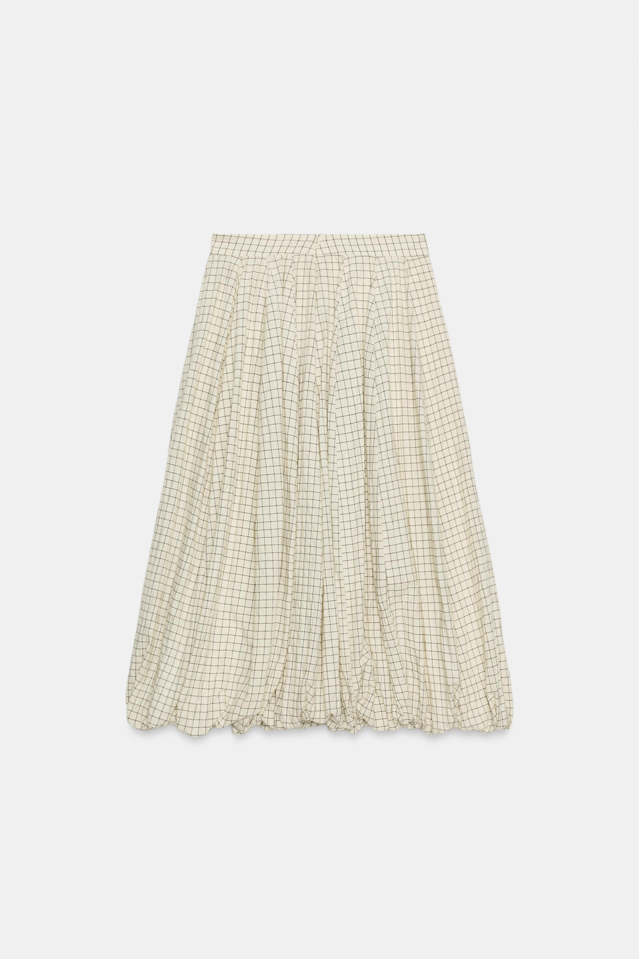 ZW COLLECTION PLAID BALLOON SKIRT | Zara US