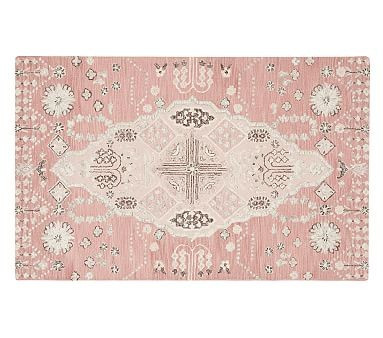 Isabelle Rug, 5x8 Feet, Light Pink Multi | Pottery Barn Kids