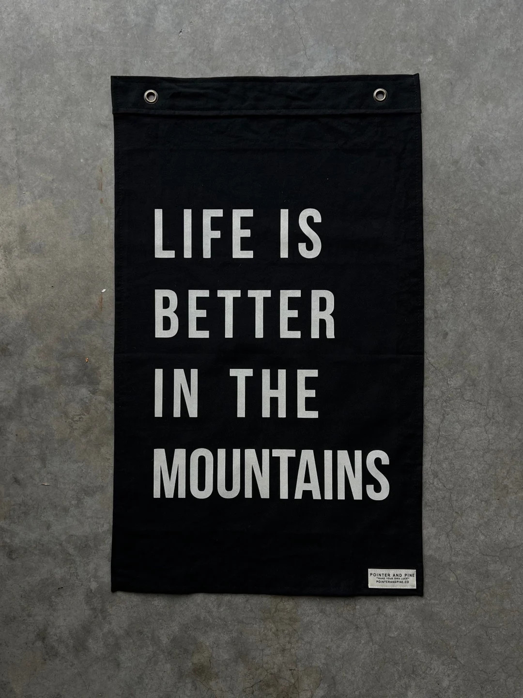 Life is Better in the Mountains Flag Black - Etsy | Etsy (US)