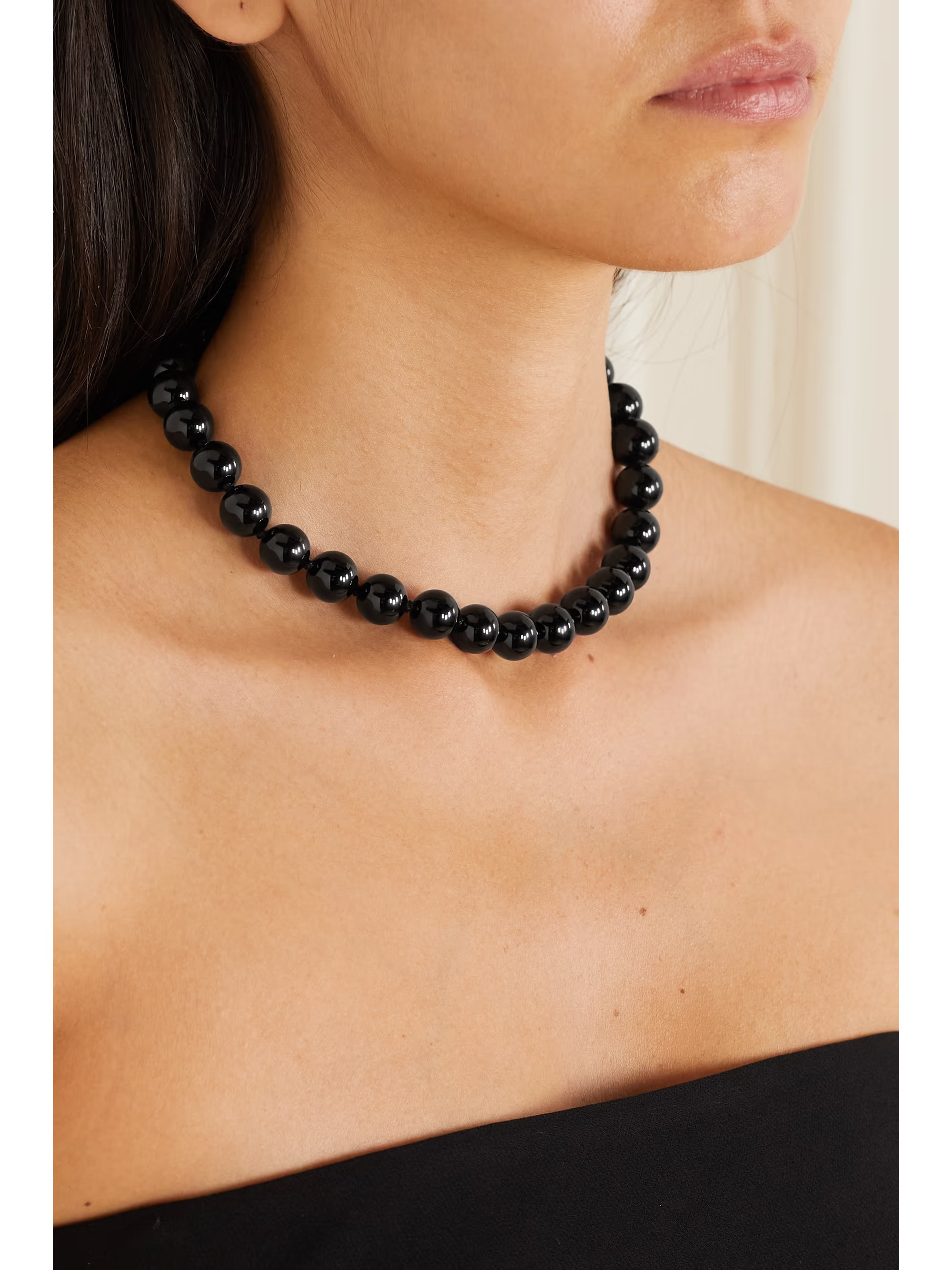 SOPHIE BUHAI + NET SUSTAIN Everyday Boule sterling silver and onyx necklace | NET-A-PORTER | NET-A-PORTER (US)