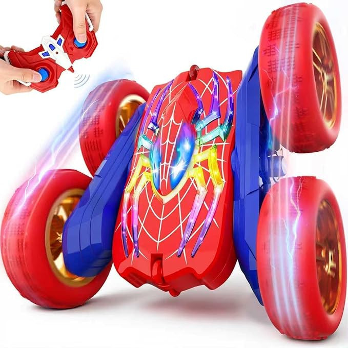 360°Flip Remote Control Car Toys for 3-12 Boy Toys, 4WD RC Cars Double-Sided with Glowing Hero E... | Amazon (US)