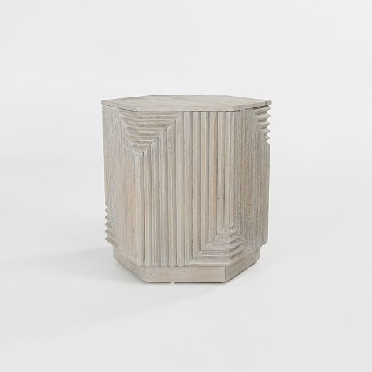 Diagonal Ridges Side Table | West Elm (US)