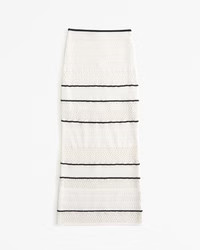 Mixed Stitch Crochet Maxi Skirt | Abercrombie & Fitch (US)