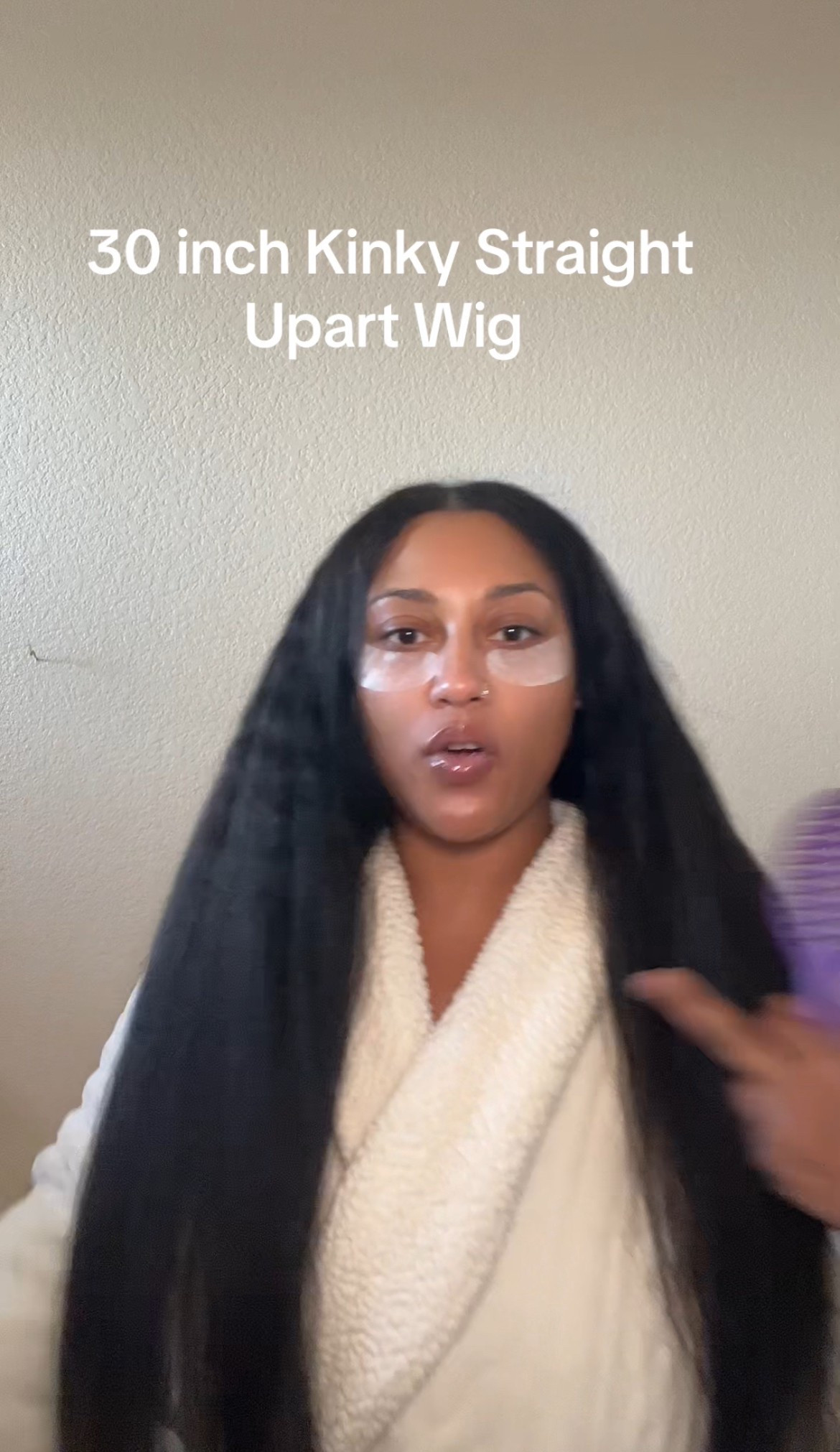 30 inch kinky straight u part wig 