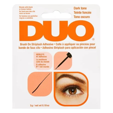 DUO Brush-On False Eyelash Adhesive Liquid for Sensitive Eyes, Latex-Free, Dark, 0.18 fl oz | Walmart (US)