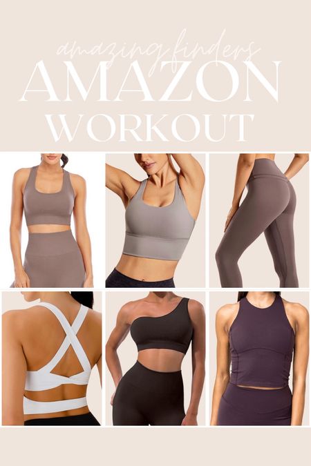 Amazon workout
Workout sets
Sports bra
Yoga leggings
Ribbed leggings
Cross back sports bra 
Amazon workout gear

#LTKstyletip #LTKunder50 #LTKfit