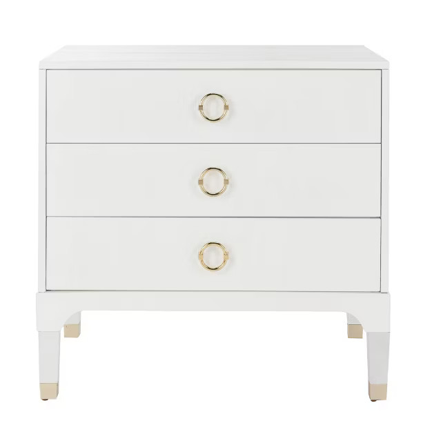 Lorna 3 Drawer Nightstand - Safavieh | Target