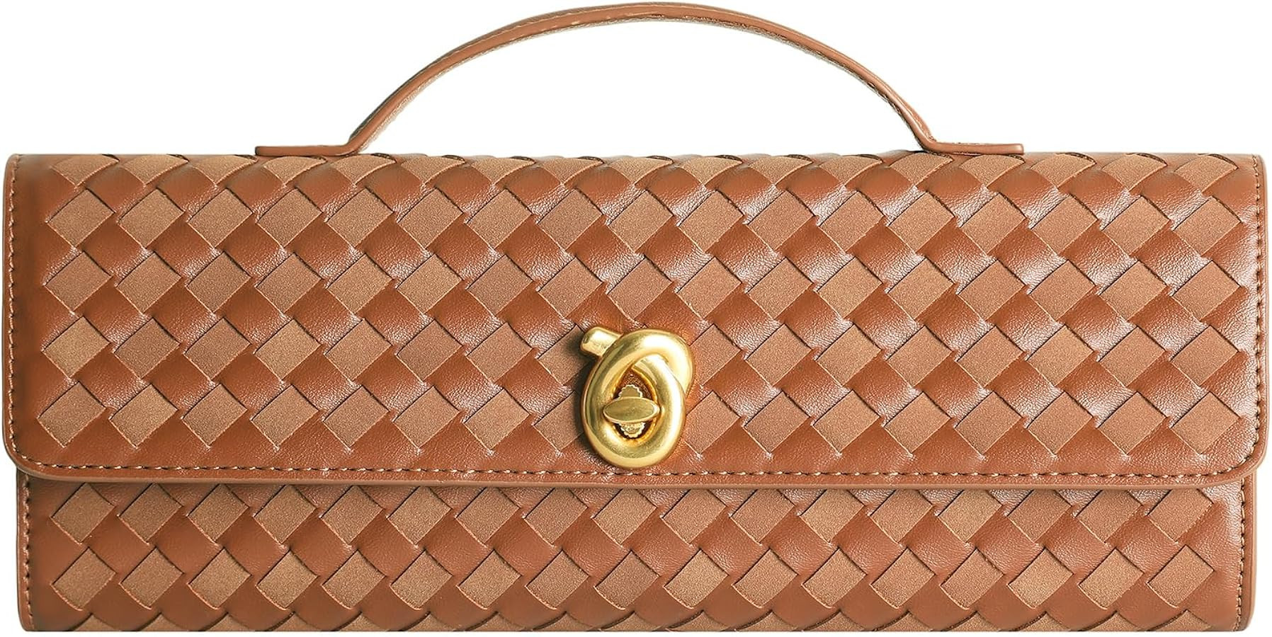 Woven Clutch Purses for Women, Leather Evening Clutch, Handmade Woven Shoulder Bag Crossbody Bag | Amazon (US)