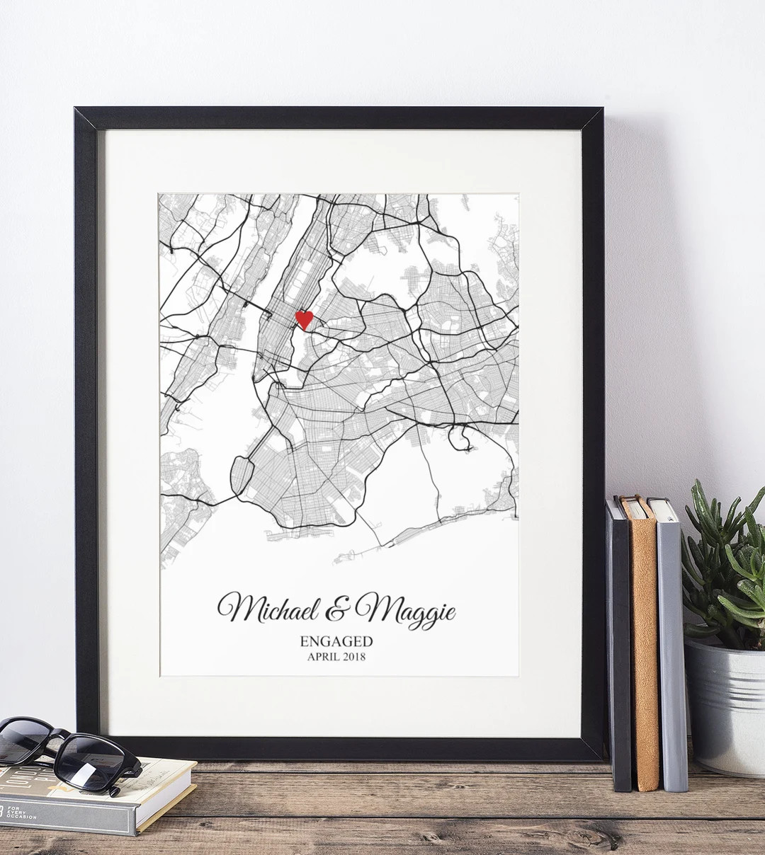Personalized Engagement Gift for Couple Engagement Map Art - Etsy | Etsy (US)