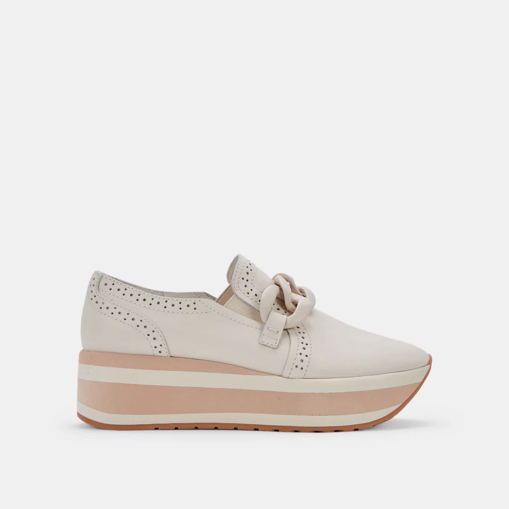 JHENEE SNEAKERS IVORY LEATHER | DolceVita.com