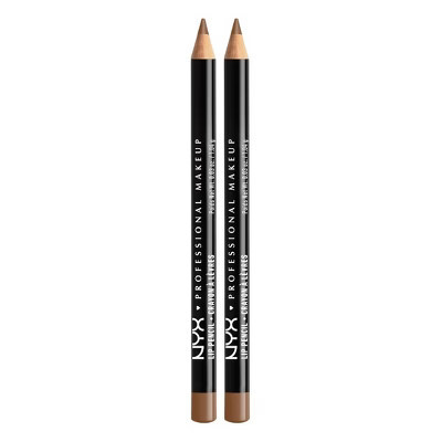 NYX PROFESSIONAL MAKEUP Slim Lip Pencil (802 Brown) Long-Lasting Creamy Lip Liner | Sharpenable (Pack of 2) | Target