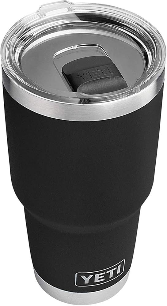 YETI Rambler 30 oz Stainless Steel Vacuum Insulated Tumbler w/MagSlider Lid, Black | Amazon (US)