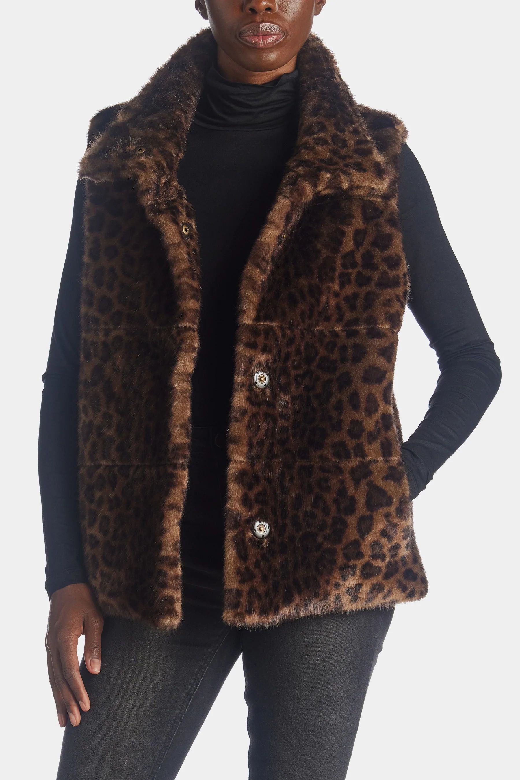 Leopard Faux Fur Shawl Collar | Lord & Taylor