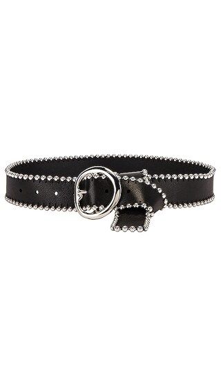 Mitch Mini Belt in Black & Silver | Revolve Clothing (Global)