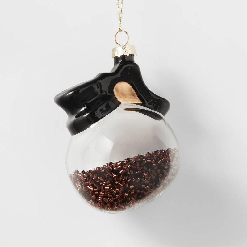 Glass Coffee Pot with Bead Filling Christmas Tree Ornament - Wondershop™ | Target