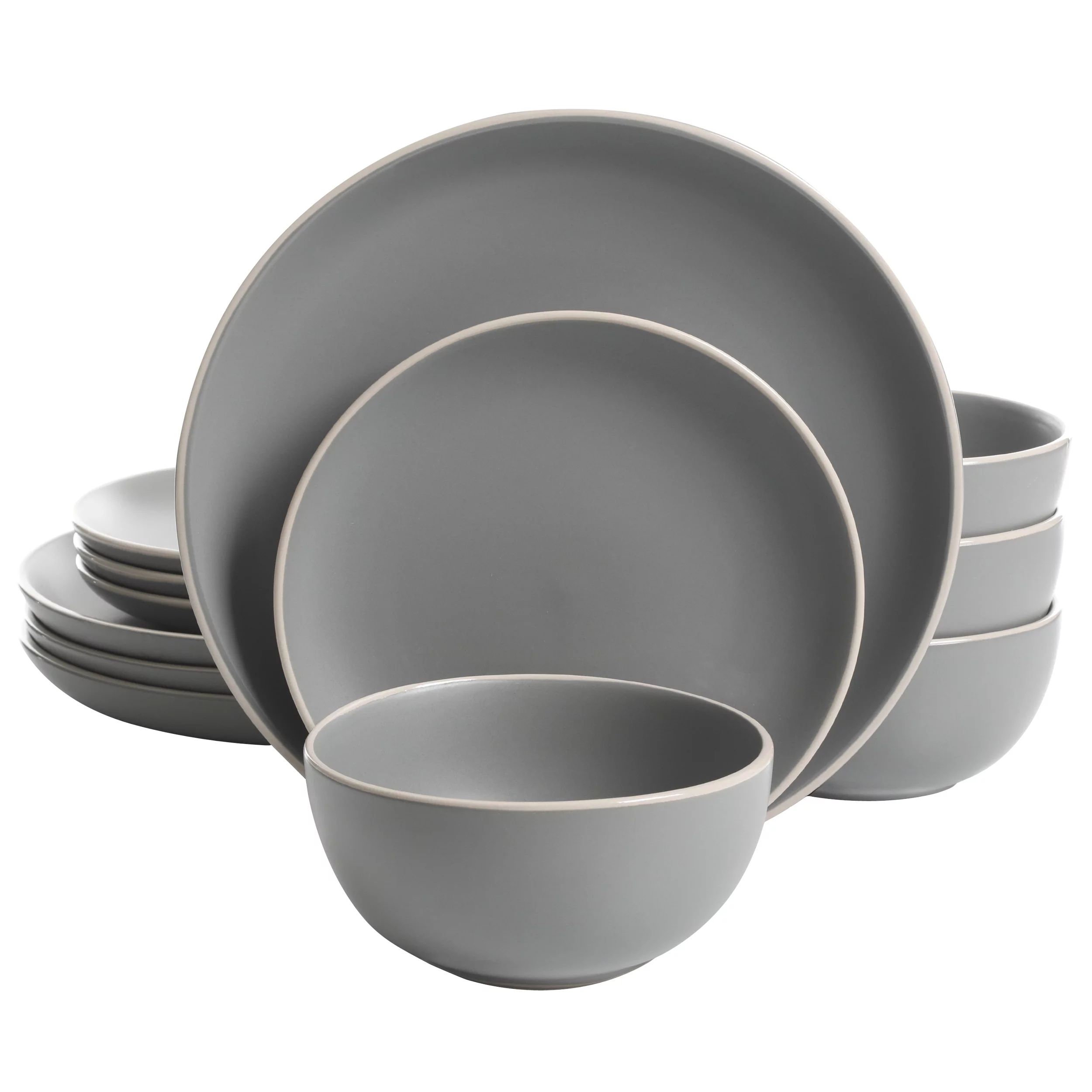 Better Homes & Gardens Zuri Matte 12-Piece Dinnerware Set | Walmart (US)