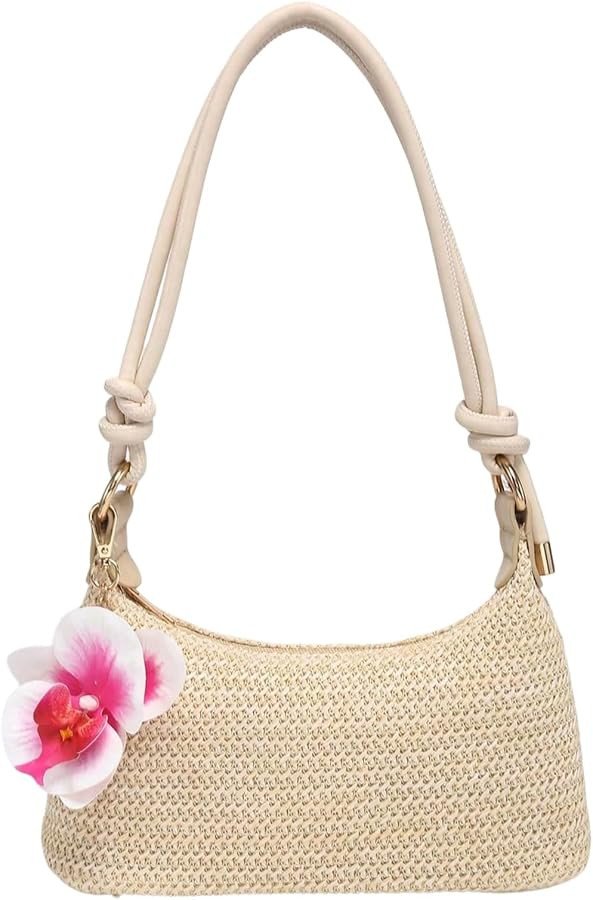 Verdusa Women's Straw Woven Shoulder Bag Summer Beach Purse Vacation Bags | Amazon (US)