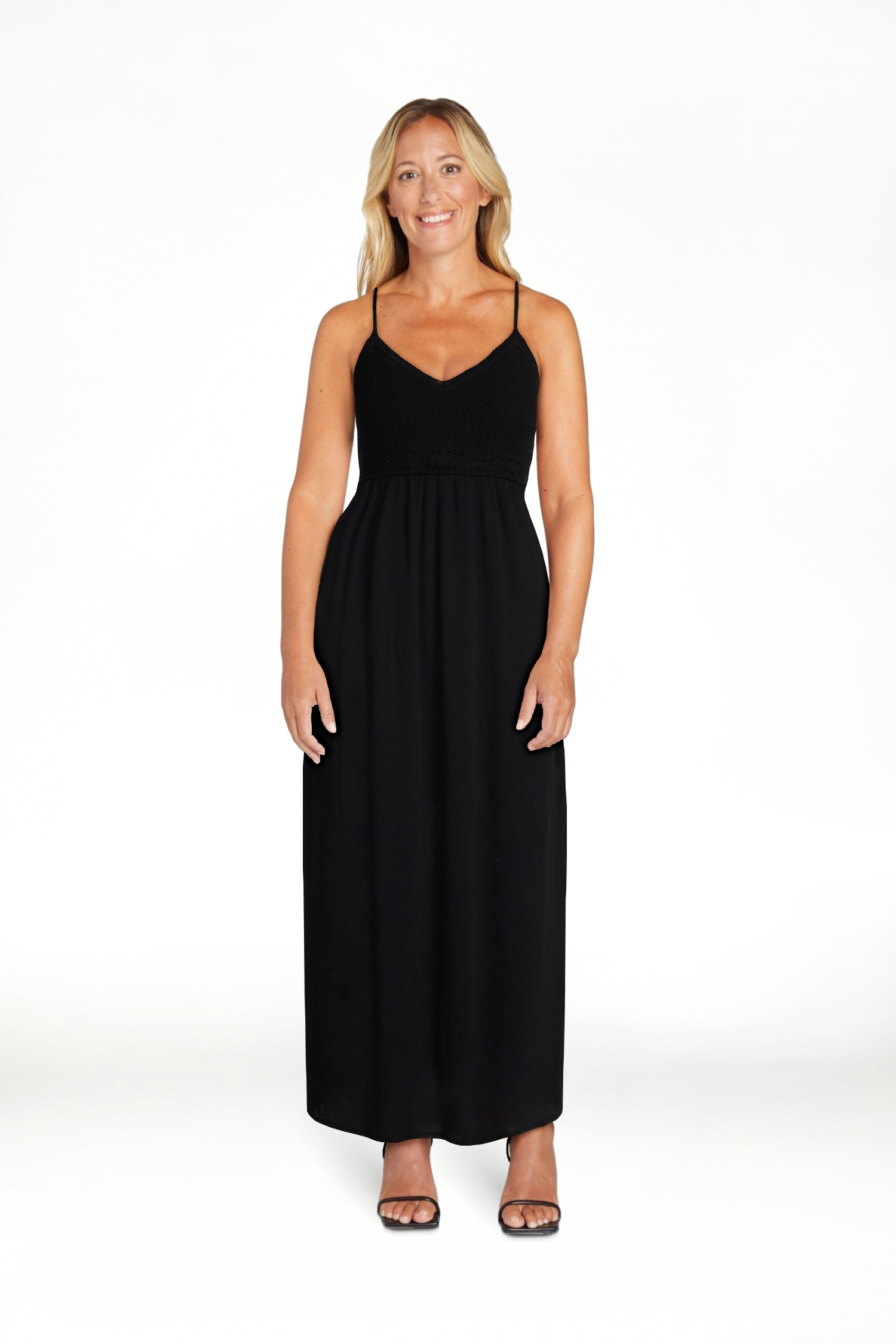 No Boundaries Mix Media Maxi Dress, Women's Sizes XXS-XXL | Walmart (US)